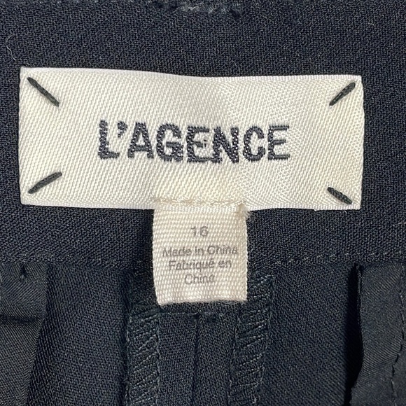 New L’Agence Pilar Wide Leg Pant Trouser Black Office Business Sz 16 - Picture 7 of 16